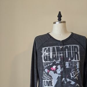 Glamour Kills 3/4 tri-blend raglan